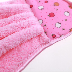 Coral velvet thickened hanging hand towel kitchen rag dishcloth dish towel scouring pad cartoon hand washing towel