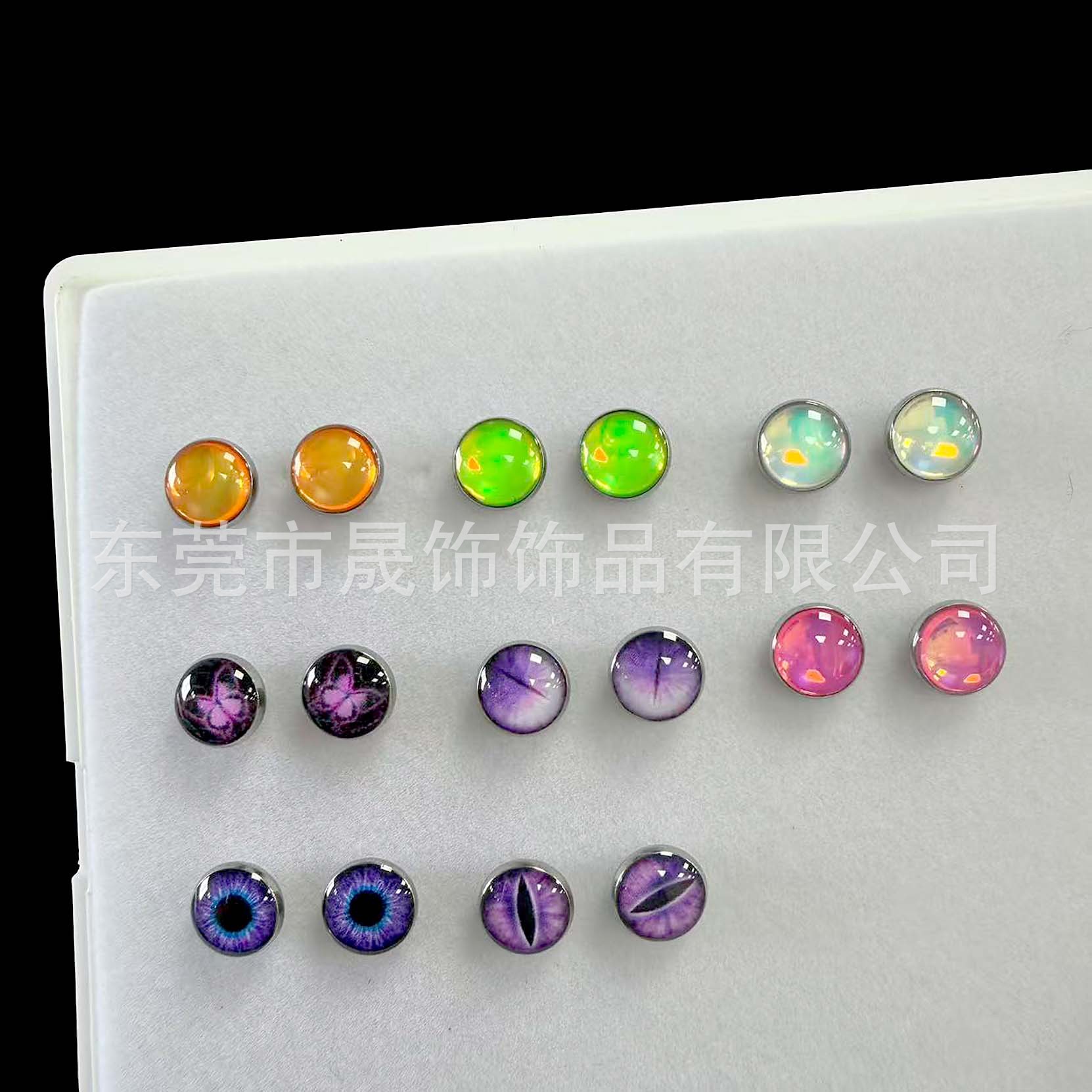 F136 Titanium Alloy Tongue Barbell Multicolor 滴油猫眼 Ear Stud Labret Stud G23 Titanium 人体 Piercing Jewelry 替换头