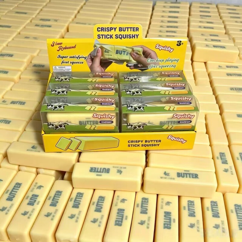 New internet-famous crispy squeeze toy in a box, stress-relief toy, butter stick, vegetable and fruit shapes, creative and popular New internet-famous crispy squeeze toy in a box, stress-relief toy, butter stick, vegetable and fruit shapes, creative and popular