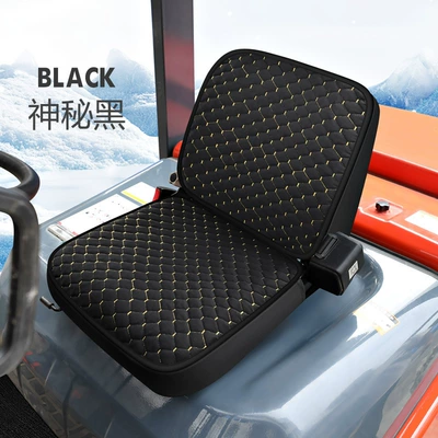 New excavator forklift winter seat cover forklift engineering vehicle agricultural vehicle general warm short plush seat cover cross-border (Wool pad) - mysterious-black