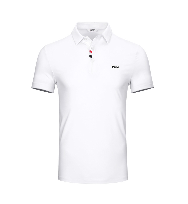 Áo thun golf nam ngắn tay vải polyester co giãn nhanh khô — Thanh lý-dải màu đen, Áo tay ngắn màu cam thông quan, Thanh lý-màu xanh kim cương in tay ngắn, YF441-màu đỏ chi tiết 10