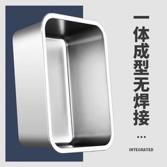 カバーなしのステンレス製角型洗面器、長方形の深く厚みのあるトレイ、ビュッフェ用の仮数洗面器、蒸し米洗面器、ファーストフード用の洗面器