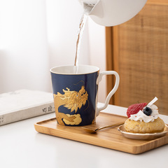 Dragon Year Ceramic Water Cup Creative Mugs Dragon and Phoenix Couple Tea Cups Enterprise Opening Activity Gift Logo