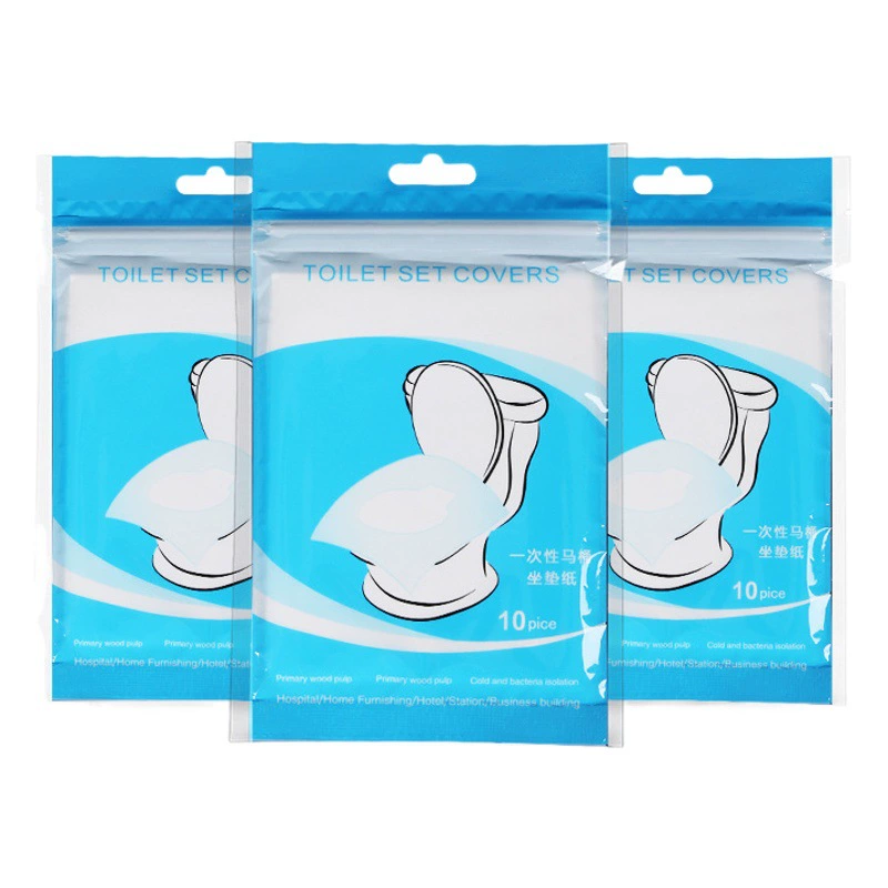 1/16 складной утолщенный древесный материал Одноразовый Туалетный Коврик для деловых поездок портативный чехол для унитаза Отель Туалетная перегородка грязный коврик