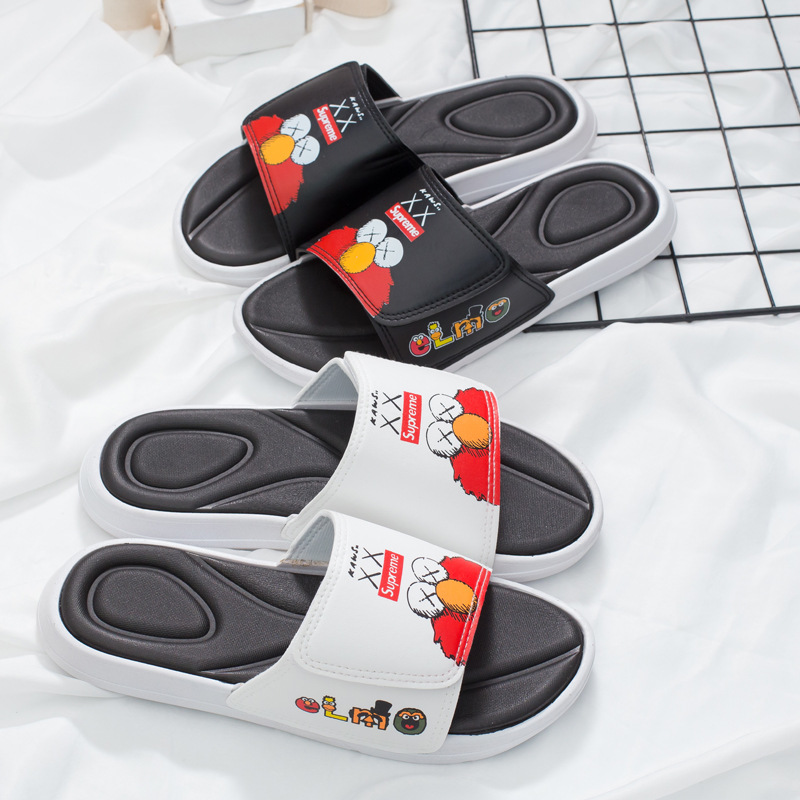 Cross-border new Korean version Internet celebrity broken hook casual soft bottom trendy beach Velcro slippers for male couples dropshipping