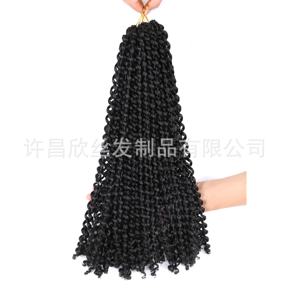 Suministro directo de fábrica Amazon ondulación del agua crochet peluca sucio trenza peluca Pasión Twist pelo