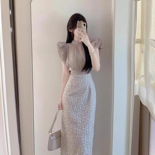 French Summer Clothes Are Paired with a Set of Cool Style, High-End and Rich Daughter-In-Law-Style Two-Piece Dresses