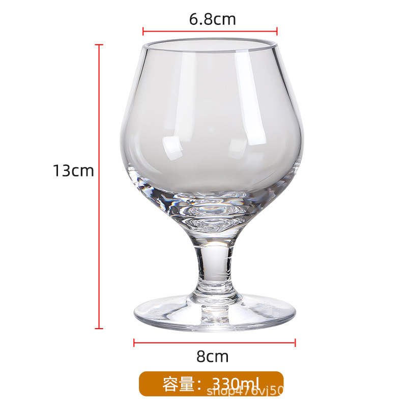 350ML 두꺼운 외국 와인 잔 - 유리가 아님