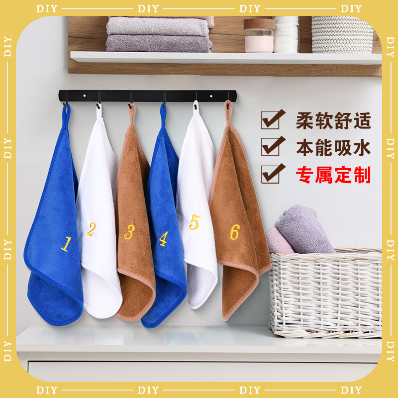Kitchen Rags Absorb Water and Are Numbered, Small Square Towels, Cotton Housekeeping Cleaning Towels, Easy to Clean, Quick-Drying, Floor Wiping
