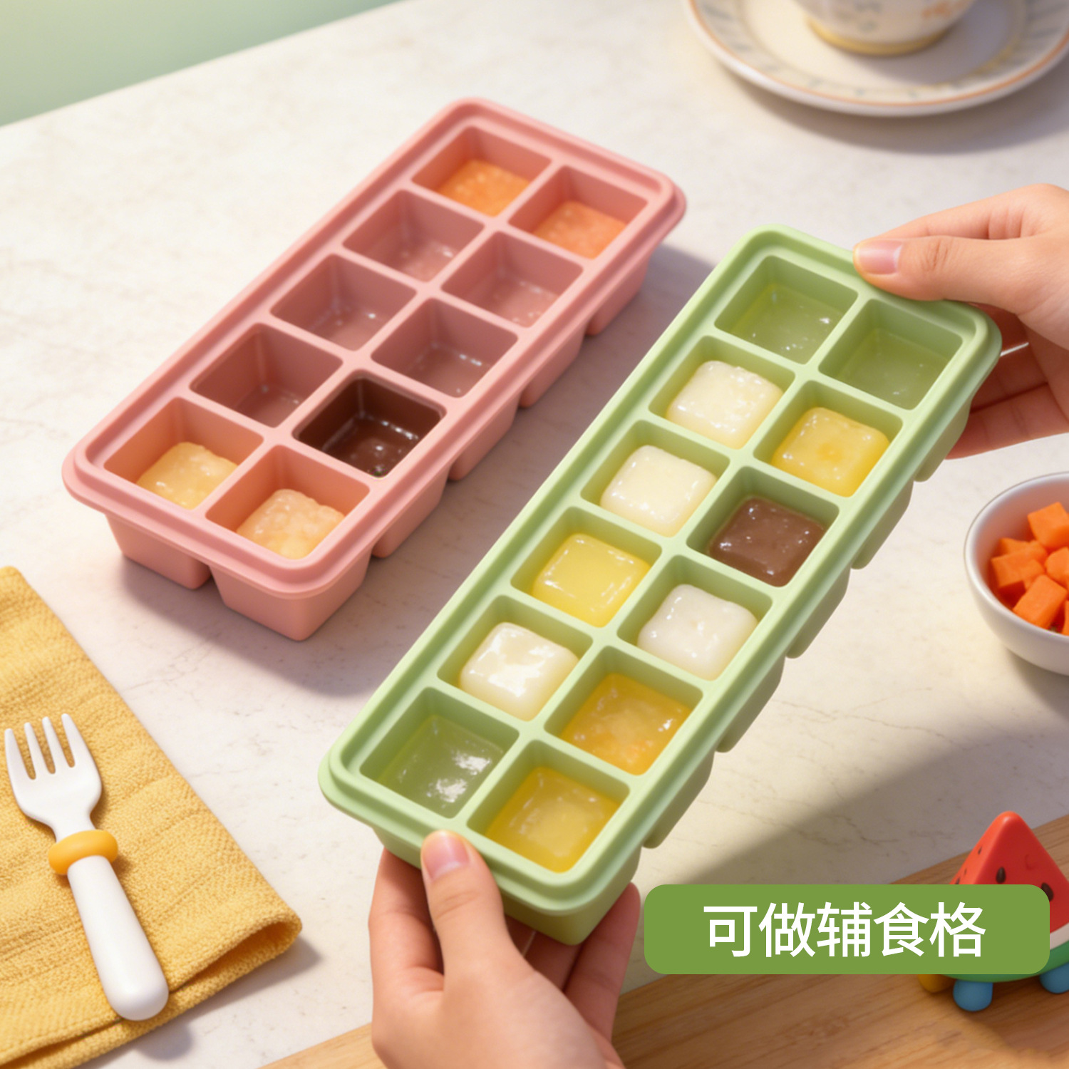 Silicone Ice Cube Mold for Edible Ice, Home-Made Ice Tray, Trendy Small Ice Cube Tray, Personalized Creative Ice-Making Box, Quick-Freezing Device
