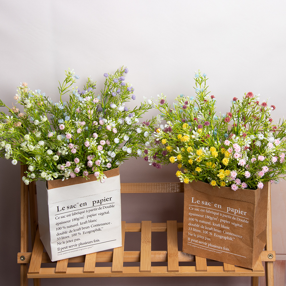 Milán estrella brote simulación falso ramo al aire libre proyecto de enverdecimiento boda ramo hotel restaurante hogar floral suave traje