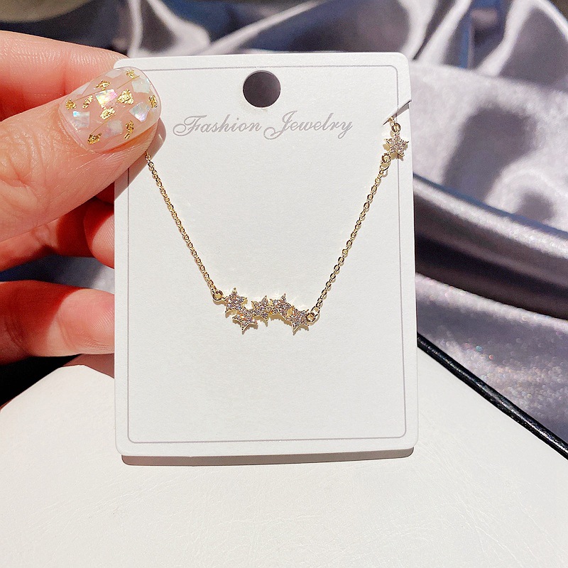 Fashion Micro-inlaid Zircon Star Clavicle Chain display picture 4