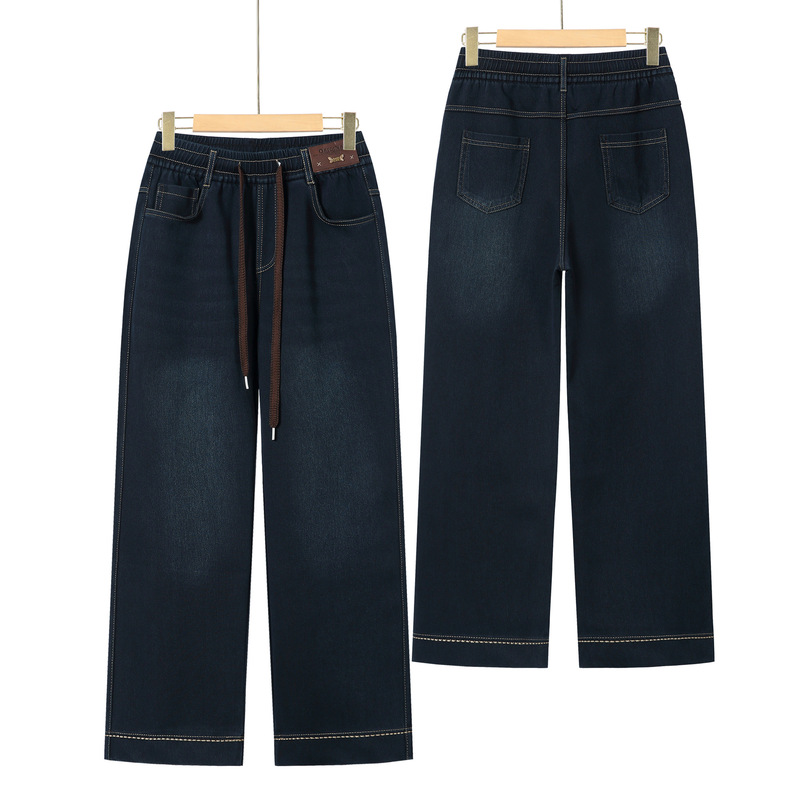 Mom's New Spring and Autum Jeans, High-End Middle-Aged and Elderly Women's Pants, Loose High-Waisted Casual Straight Pants, Middle-Aged Pants Mom's New Spring and Autum Jeans, High-End Middle-Aged and Elderly Women's Pants, Loose High-Waisted Casual Straight Pants, Middle-Aged Pants