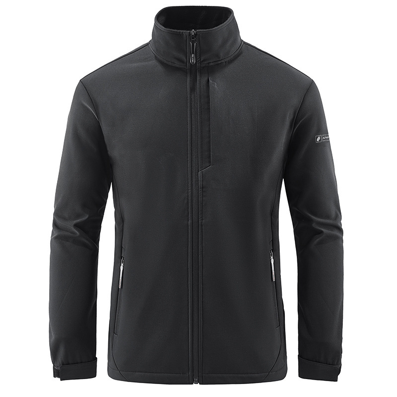 Cross-Border Wholesale Polar Fleece Jacket Men's Jacket Autumn and Winter Outdoor Warm Windproof Soft Shell Fleece Jacket Plus Velvet Thickening