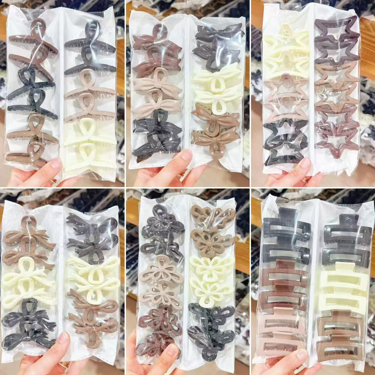 Amazon transfronteriza pintura de goma de gran tamaño clip de pelo espalda Cabeza de tiburón clip de pelo volumen multi horquilla dos yuanes accesorios para el cabello al por mayor