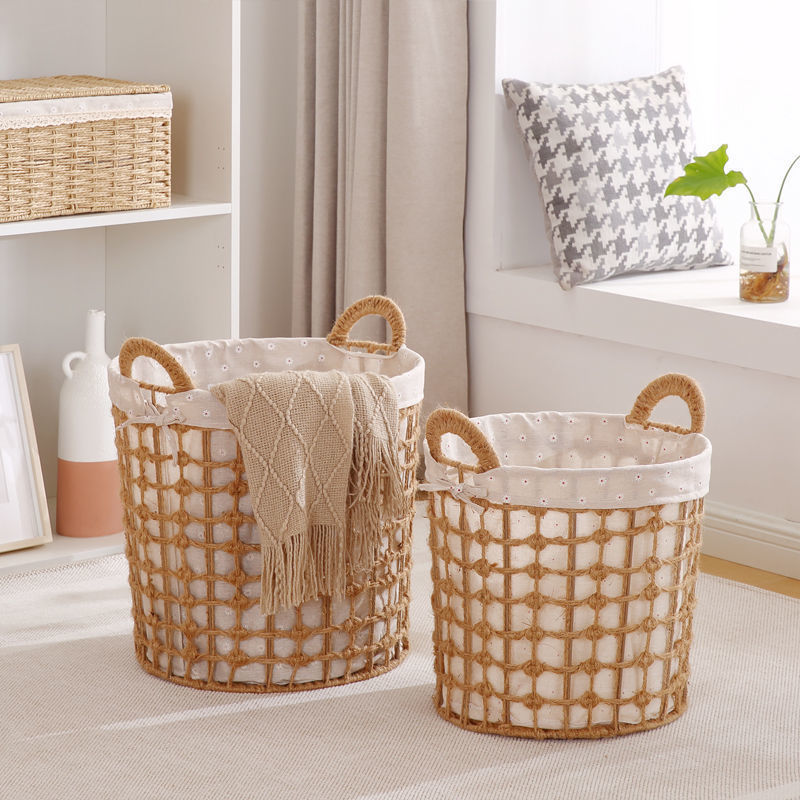Japanese-Style Dirty Laundry Basket for Home Bedroom, High-Value Dirty Clothes Storage Bin, Ins-Style Dirty Laundry Basket, Vintage-Style Laundry Basket