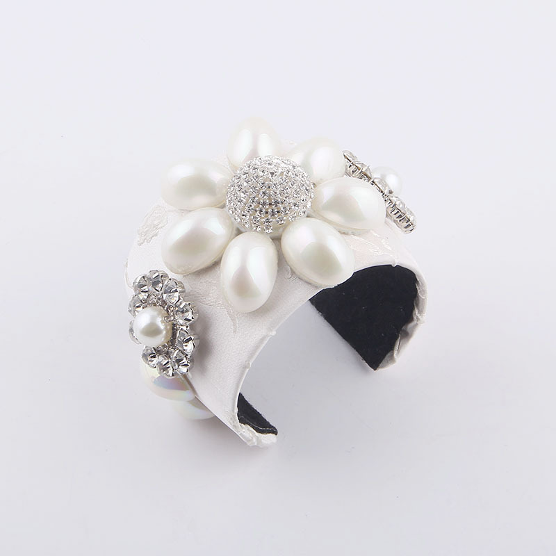 fashion diamond big pearl flower braceletpicture6