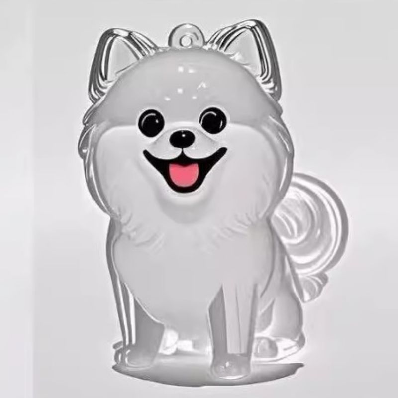 かわいい子犬透明毛収納ボックス動物毛玉カプセルペンダント装飾記念ダストボックス収集おもちゃ|undefined