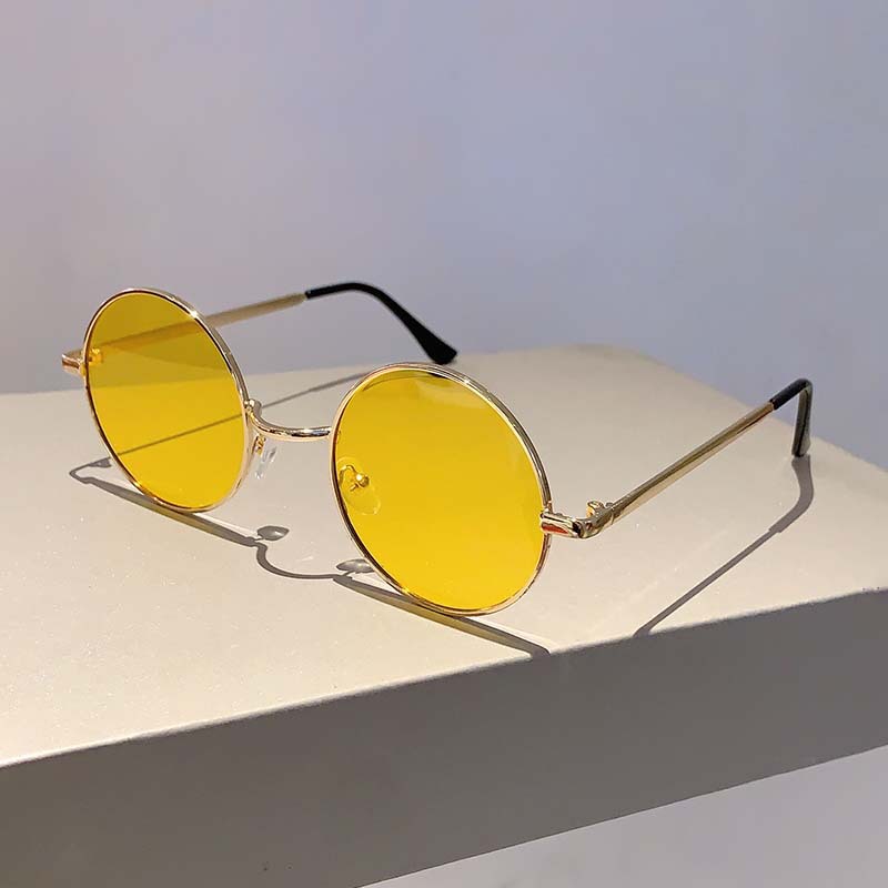 42g Weight Full Frame Glasses Structure Sunglasses Classification PC, UV400 Protection Lens Material Round Frame Glasses Style Travel Occasion Color Block Pattern Women's Gender Business, Simple Style Style Gold Color Business Simple Style Color Block PC UV400 Protection Round Frame Full Frame Women's Sunglasses 10
