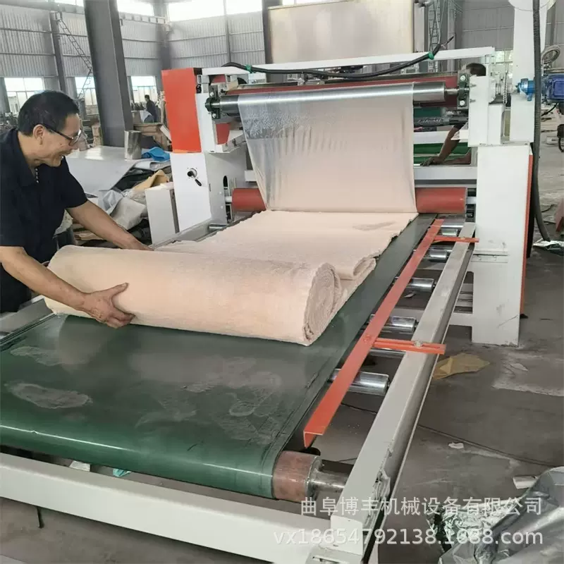 保温棉铝箔复合机 气凝胶毛毡卷材涂胶机 玻璃纤维保温棉贴面机
