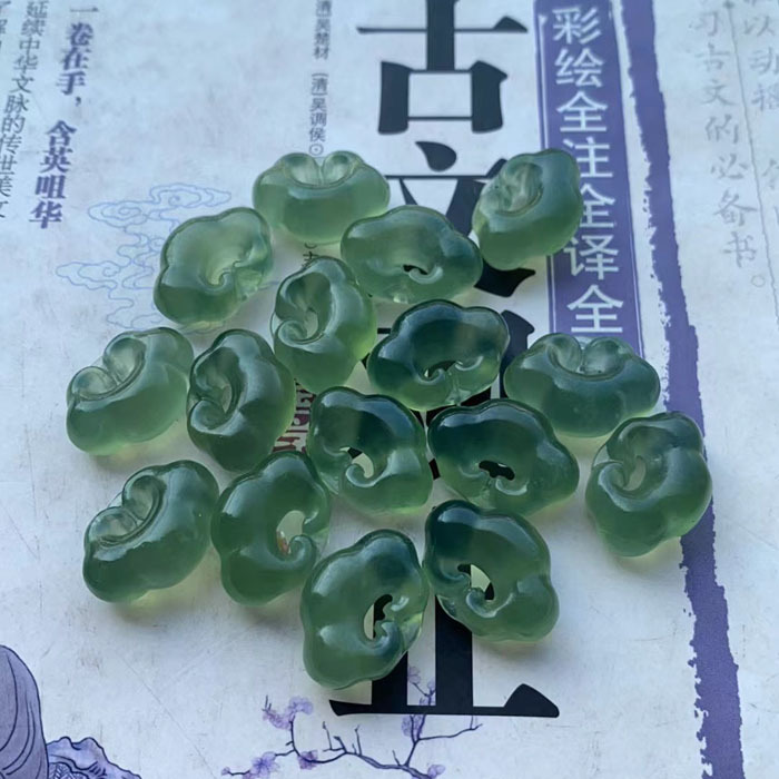 천연 옥 루이 잠금 펜던트 수위 길조 구름 잠금 도매 수위 길조 구름 잠금 펜던트 전체 녹색 라이브 상품