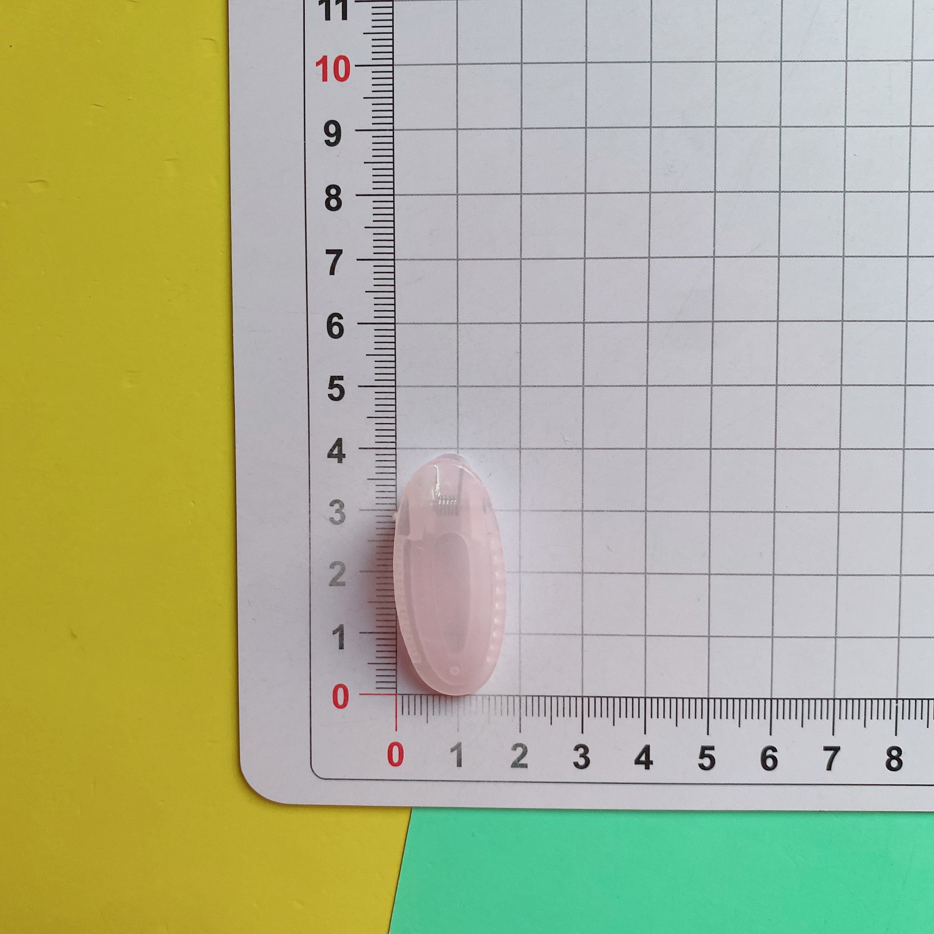 핑크(젤리 컬러 타원형 클립)