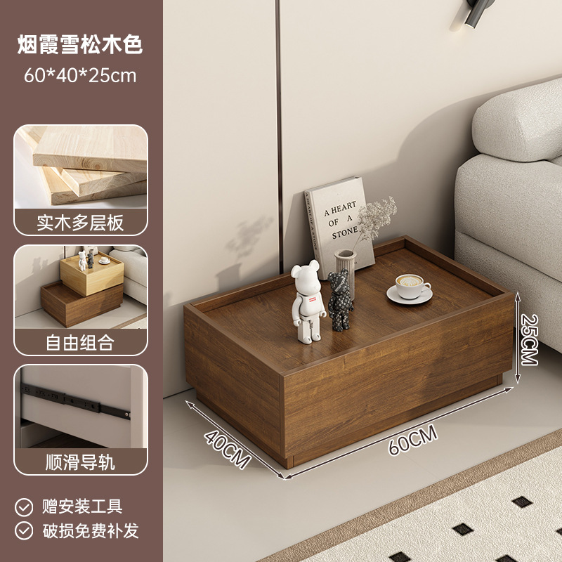 Mesita de noche en lugar de artefacto, combinación de bricolaje, gabinete bajo, gabinete de almacenamiento de dormitorio doméstico, tatami creativo, gabinete de almacenamiento de celebridades de Internet