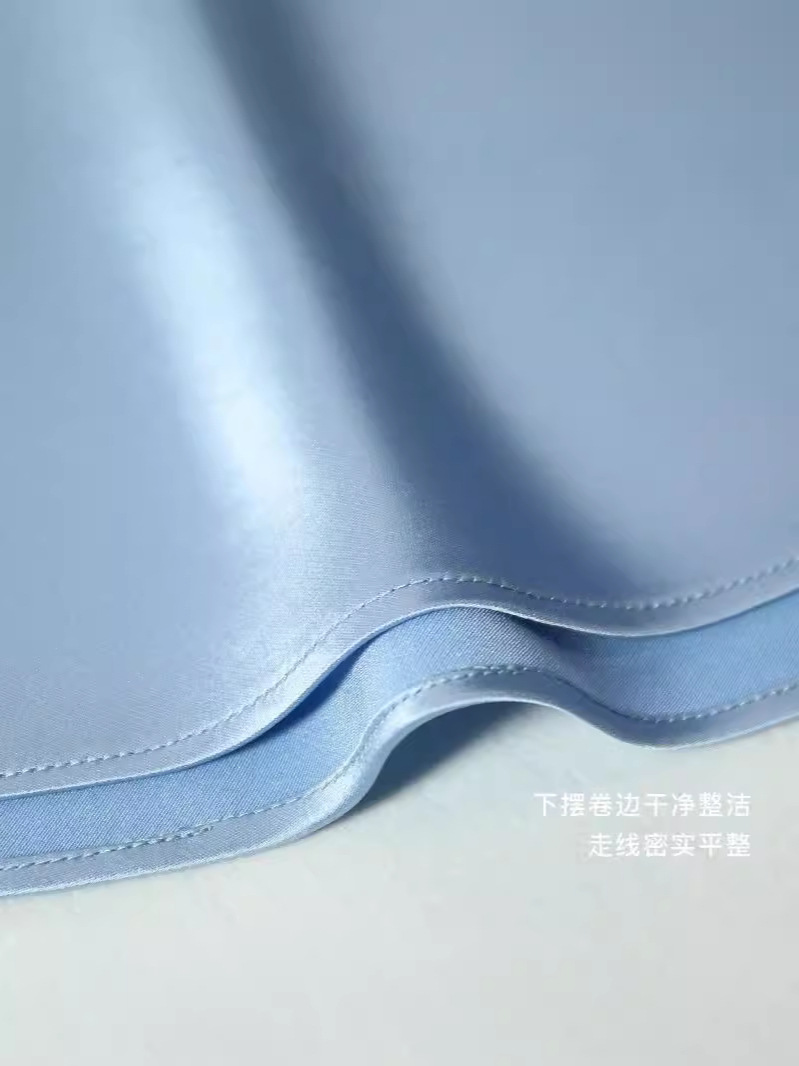 Elastic Waist Heavy Acetate A-Line Skirt, Bias-Cut Floor-Length Skirt, High-Waisted Ankle-Length Skirt, Fishtail Skirt