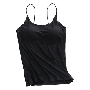 Ice Silk Beautiful Back Camisole Women's All-match Long Tube Top Chest Wrapping Anti-running Light Base Underwear Removable Chest Pad Bra
