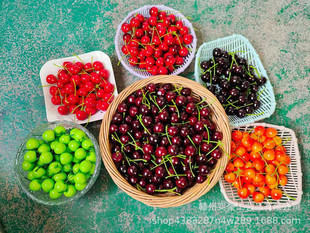 Simulation Cherry cherries model fruit decorations fake artificial cherry cherries foam 200 a pack