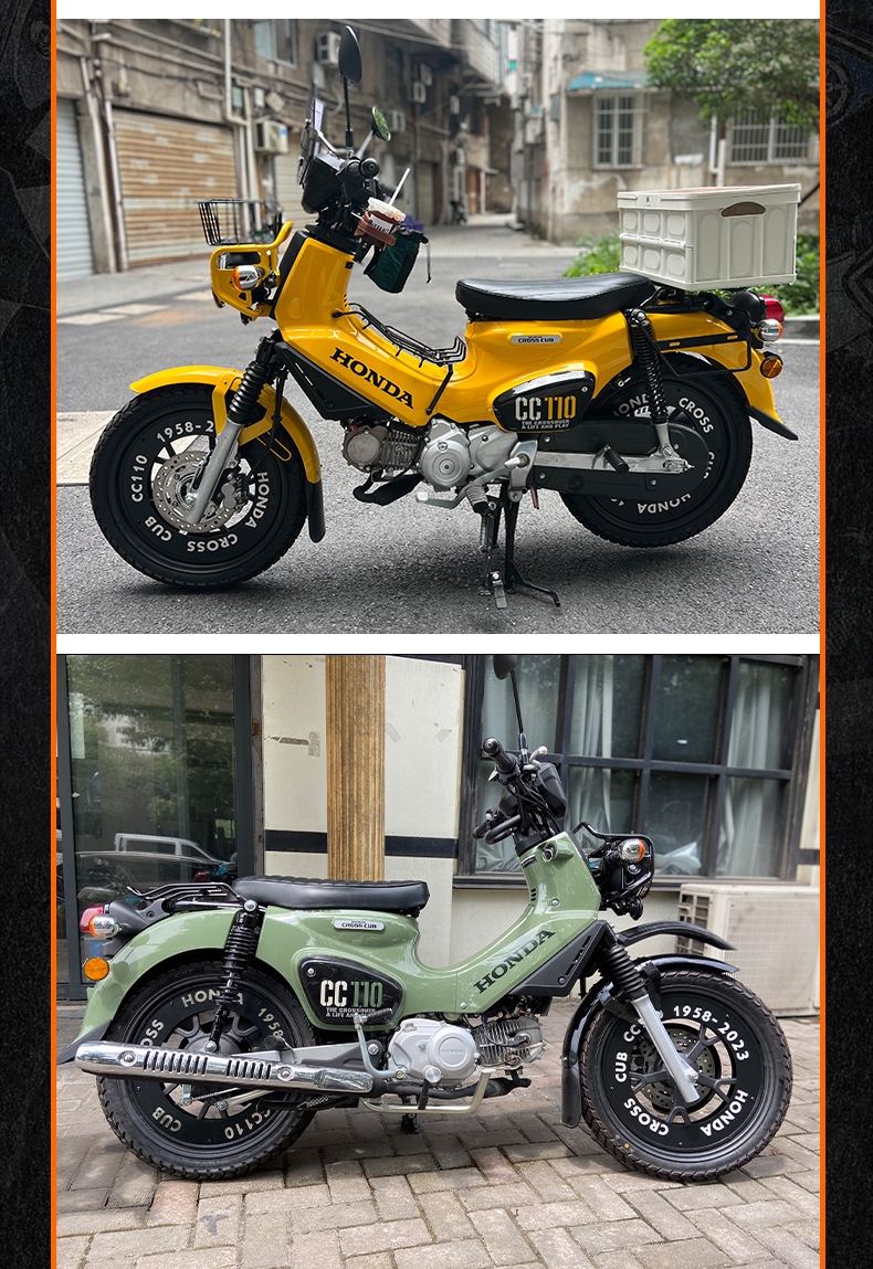 Suitable for Honda Cub Cc110 Motorcycle Modification Retro Wheel Cover Closed Disc Closed Steel Rim Steel Wholesale