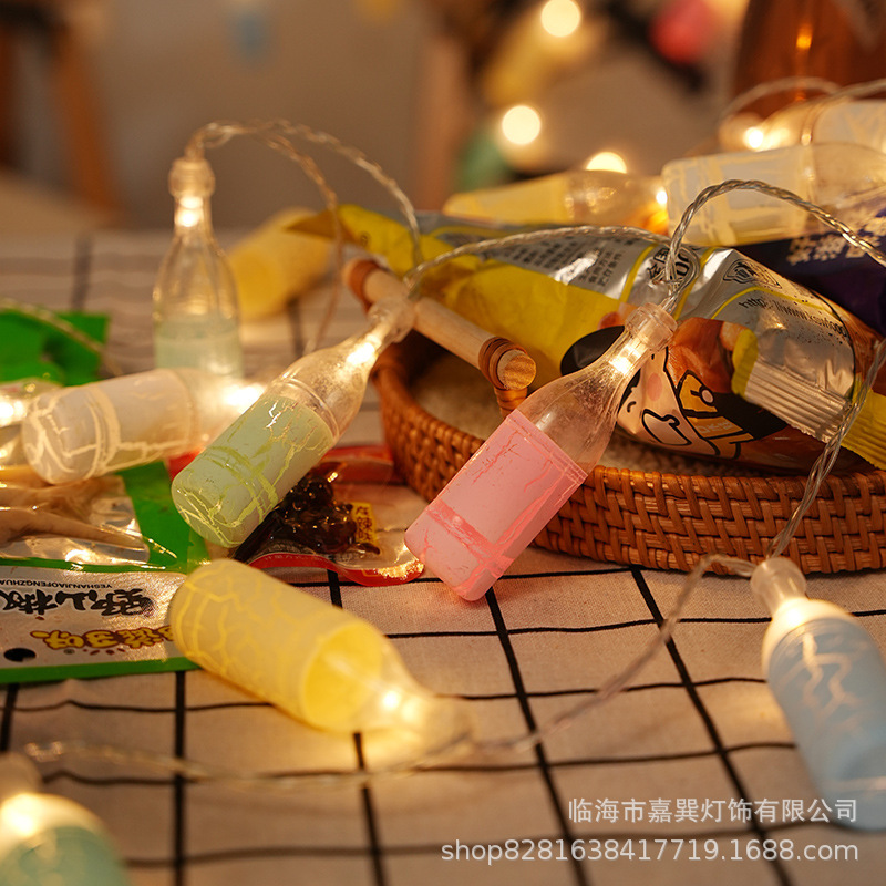 와인 병 장식 램프 (따뜻한 흰색)