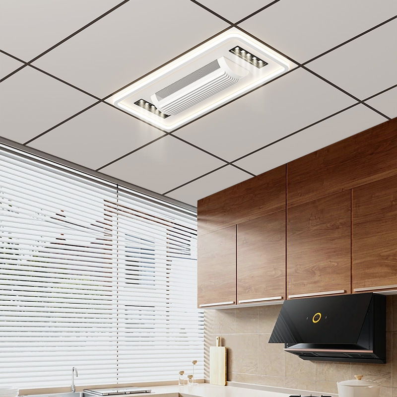 Full Spectrum Eye Protection Integrated Office Kitchen Creative Bladeless Fan Panel Buckle Fan Lamp Lighting Lamps Home Decoration