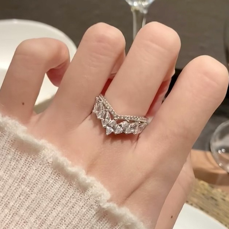 Oval Cz Engagement Ring And Stackable Set In Sterling Silver_voghion.com