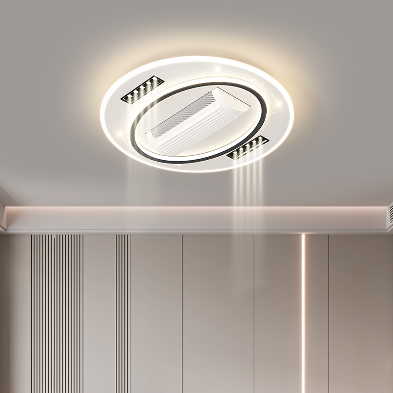 2025 nueva luz de ventilador sin hoja de espectro completo sala de estar dormitorio ventilador de techo lámpara de techo con ventilador de protección de ojos