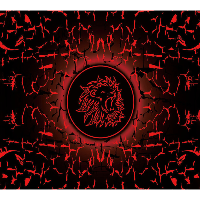 호랑이 부적 붉은 사자