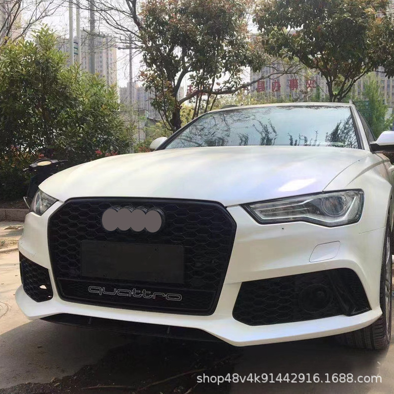 Suitable for Audi RS7 fog lamp grille frame RS7 bumper air outlet bright black trim board A6C7RS6 blackboard