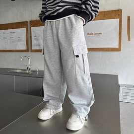 胖男童卫裤2025新款春秋薄款长裤中大童加肥加大男孩纯棉宽松裤子