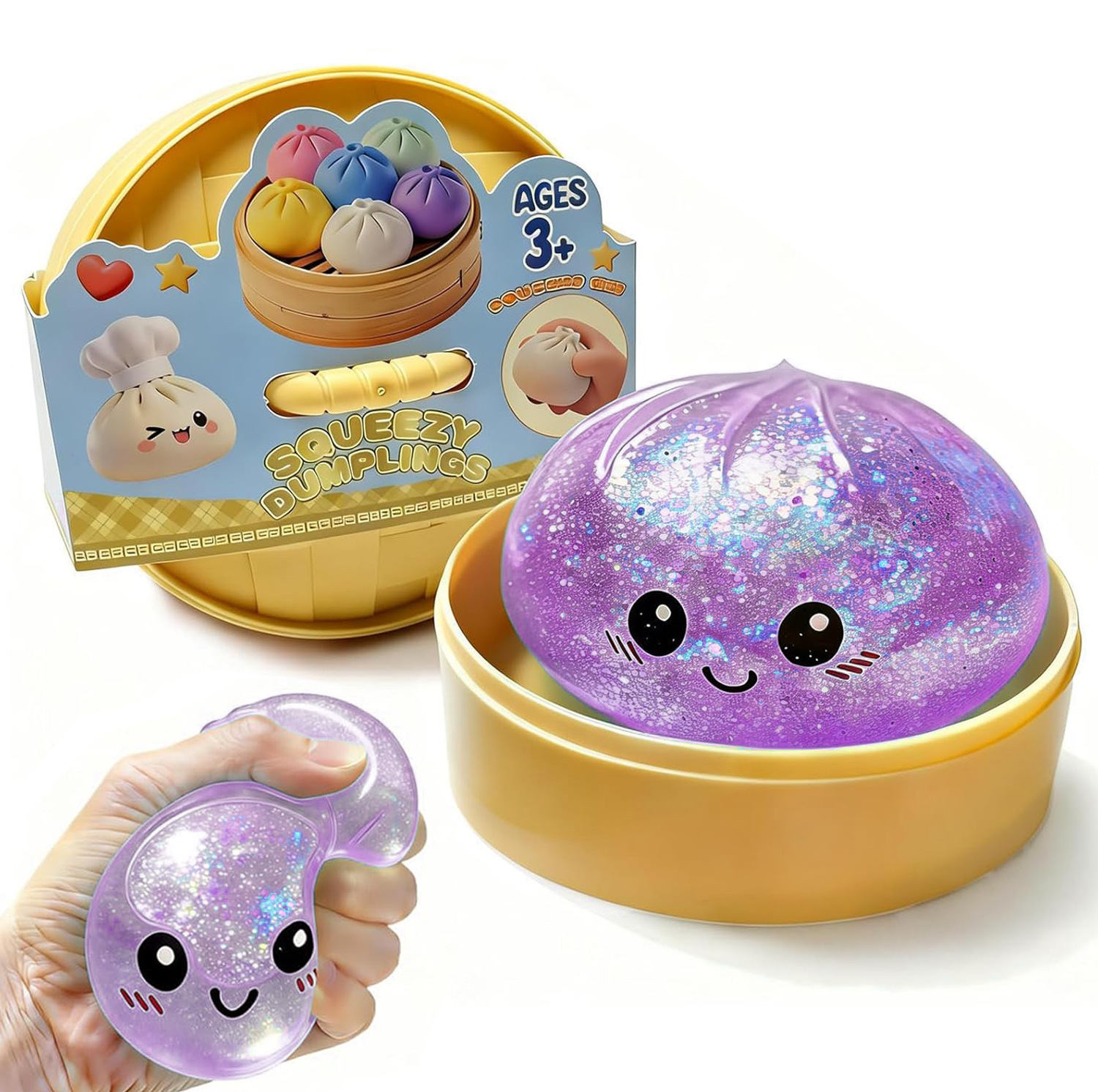 8,5 cm maltosa polvo dorado morado + 10 cm vapor