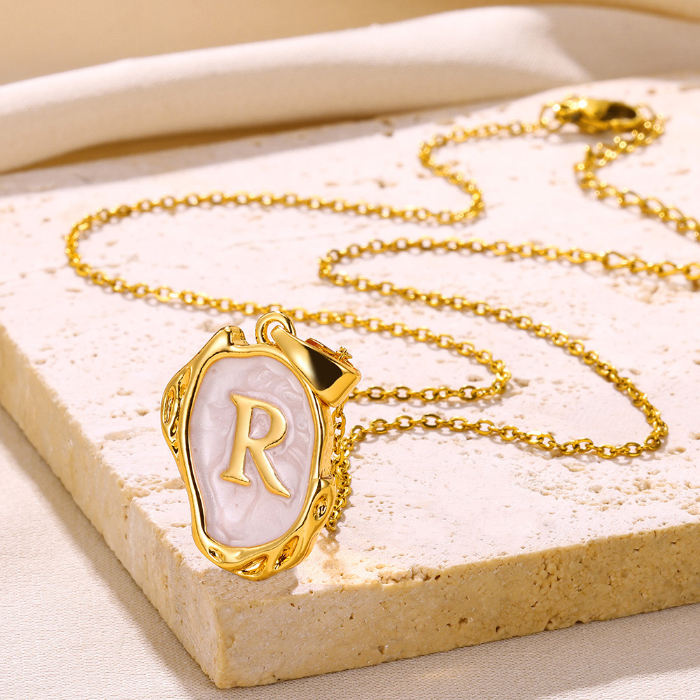 Alloy Chain Material Simple Style Letter Alloy Wholesale Pendant Necklace