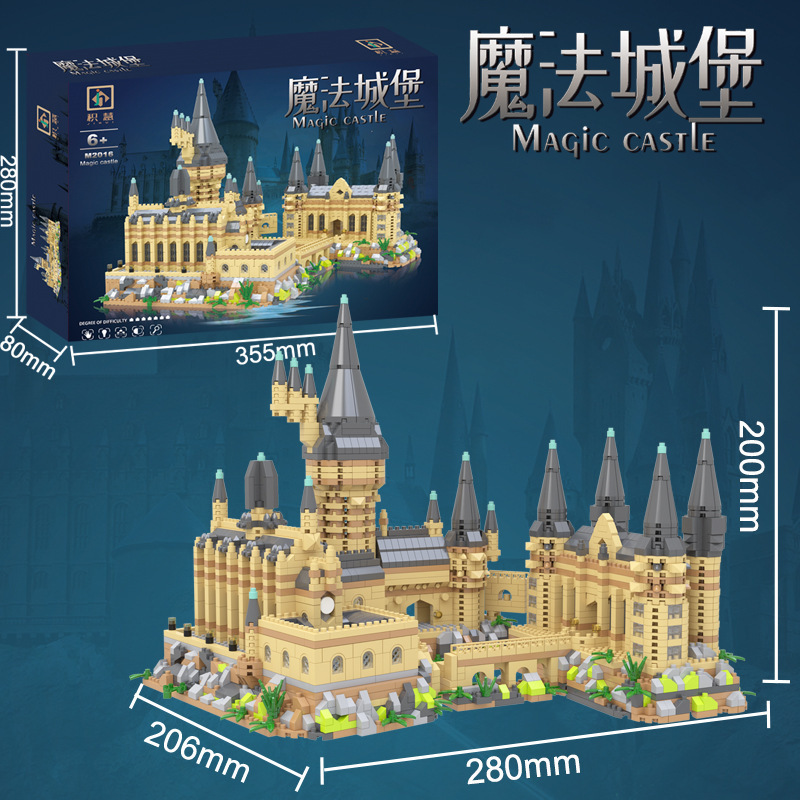 Micro diamante micro partículas ensamblar bloques de construcción 2016 castillo mágico edificio de alta dificultad modelo niño juguete regalo adornos