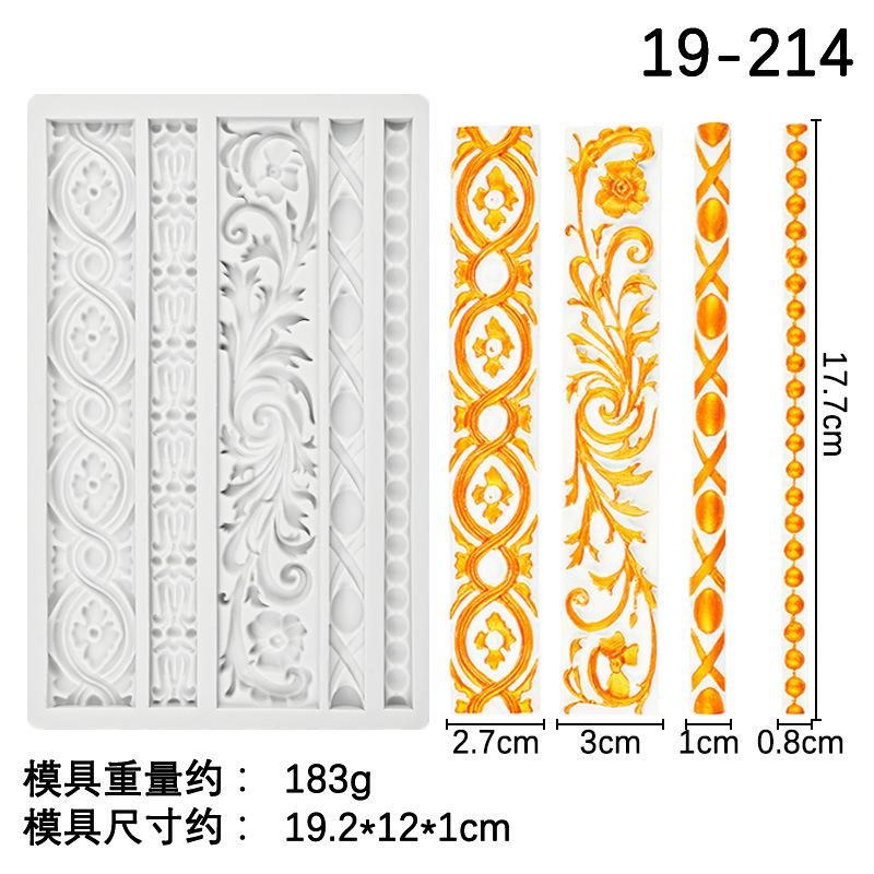 Molde de silicona de encaje de pastel Molde de horneado de cocina de bricolaje