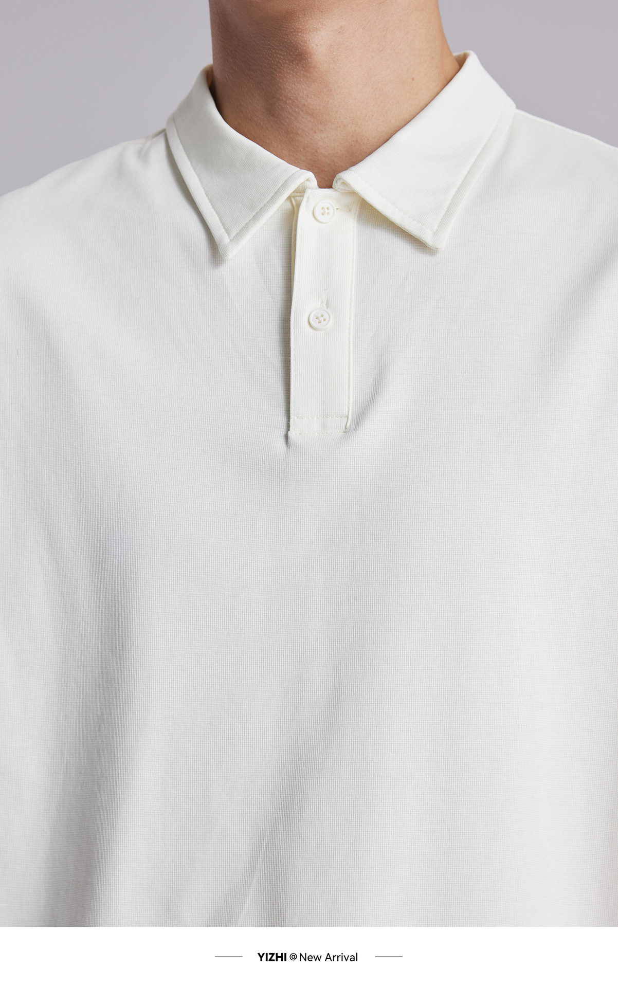 Áo polo nam cổ bẻ dáng rộng chất liệu cotton dày 220g, tay ngắn thoáng khí — đen chi tiết 13