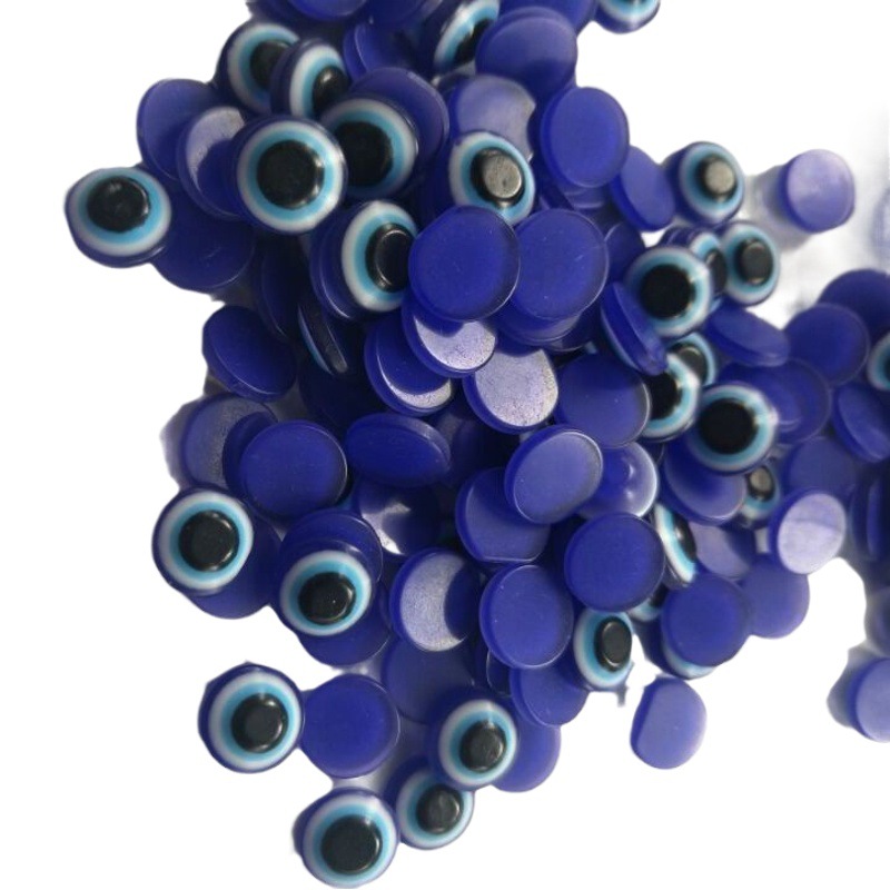 DIY joyas pavo Ojo del diablo ojos azules ojos de resina plana ojos de pez