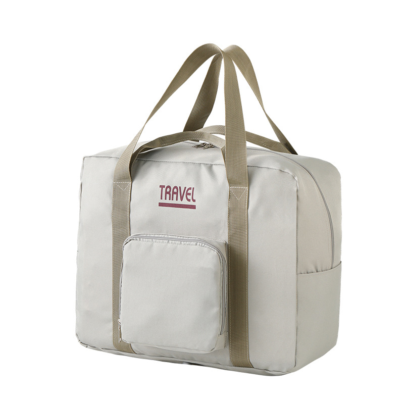 Impreso logo cubierta plegable trolley bolsa de viaje de gran capacidad de almacenamiento de ropa bolsa abierta estudiante bolsa de equipaje de vacaciones