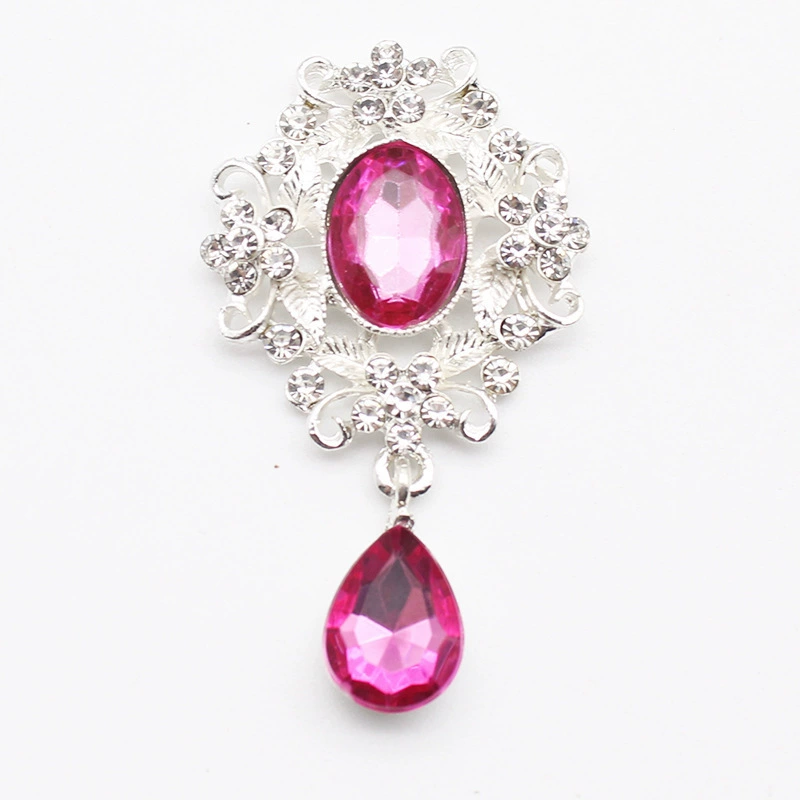 Korean-style Metal Pendant Hair Accessory, Crystal Drop Accent, Multi-Color Options