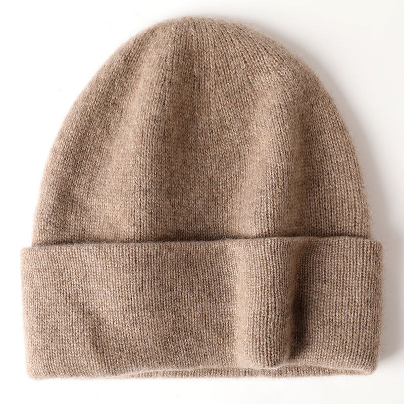 [100% 캐시미어] 최고급 캐시미어 모자 처마 라인 모자없는 남성용 니트 모자 가을과 겨울 따뜻한 통기성 성인 모자