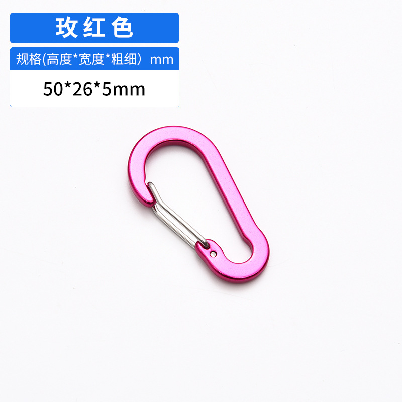 Fabricante al por mayor de mosquetones en forma de S n.° 5 de acero inoxidable con resorte para mochilas, hebilla de aleación de aluminio tipo calabaza, accesorios para exteriores.