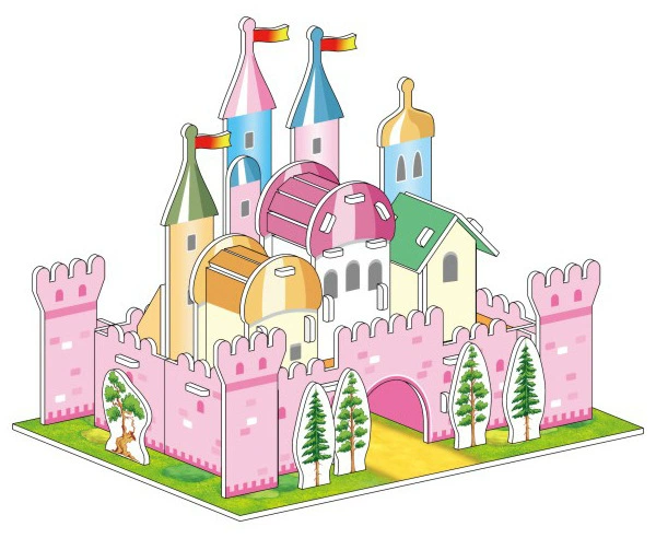 Three dimensional brainteaser, toy, house, interactive constructor, DIY, in 3d format, family style, Birthday gift
