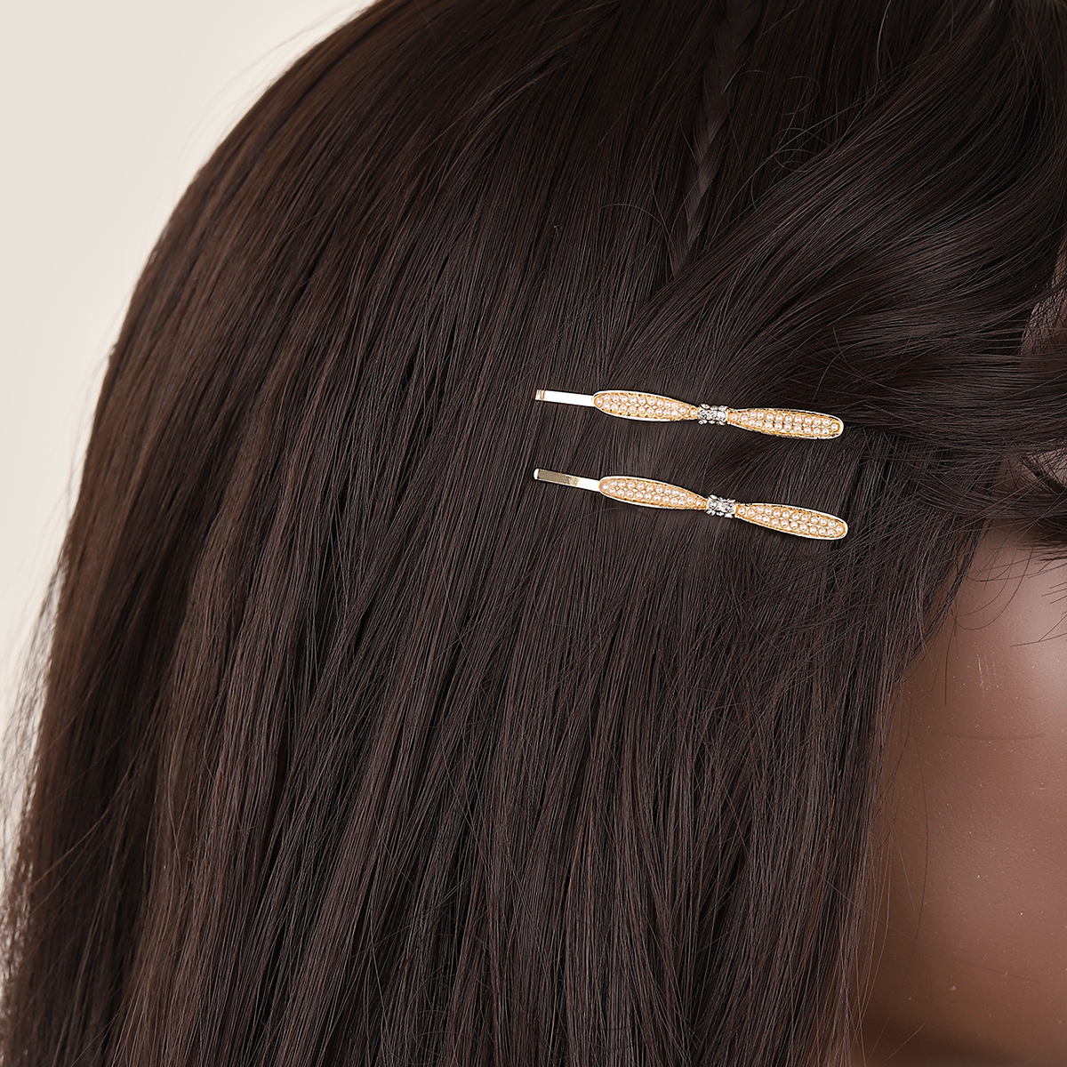 Siteng mismo estilo Accesorios para el cabello diadema Jing Tian Perla horquilla vintage clip lateral estilo antiguo hanfu cheongsam tocado nupcial moda femenina